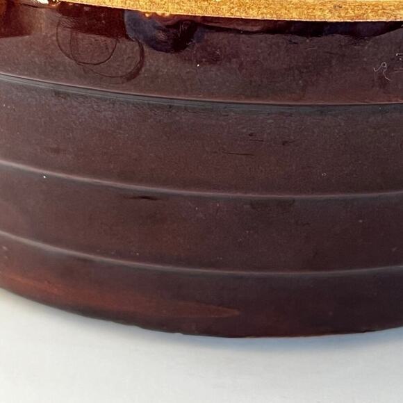 Vintage USA brown pottery bowl - Picture 3 of 12